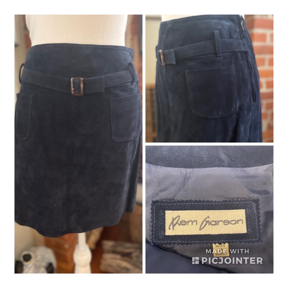 Vintage Rem Garson Suede Miniskirt **Matching Top/Jacket Available**